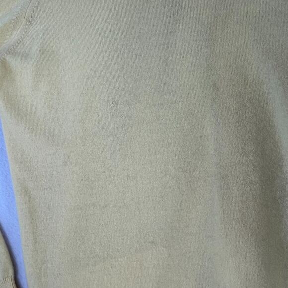 St. Croix Cardigan Men's Large Yellow 100% Pure Cashmere With Pockets - Picture 7 of 9